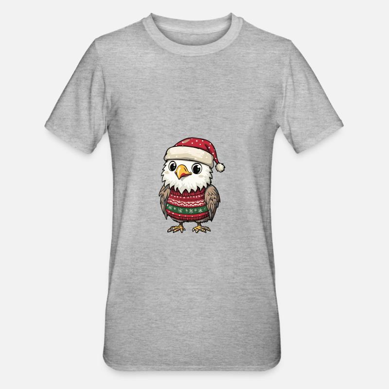 Eagle Christmas Comic - Unisex Polycotton T-Shirt - heather grey