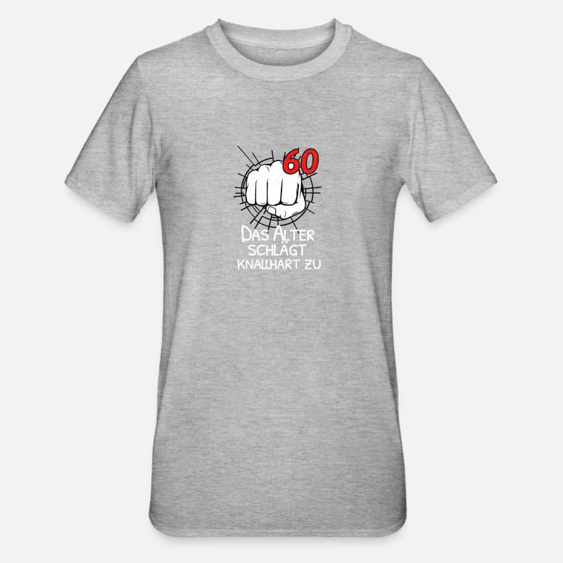 60 ANS PROPOSE TOUGH! - T-shirt polycoton Unisexe - gris chiné