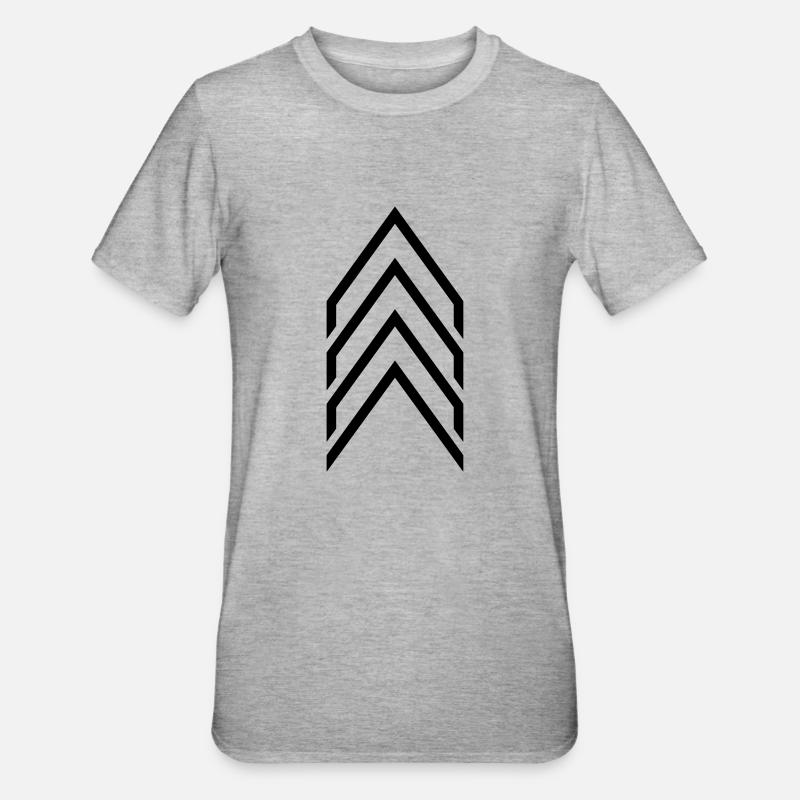 Rang 3 - Unisex Polycotton T-Shirt - Grau meliert