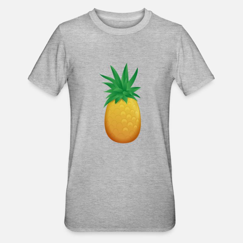 fruit d'ananas013 - T-shirt polycoton Unisexe - gris chiné