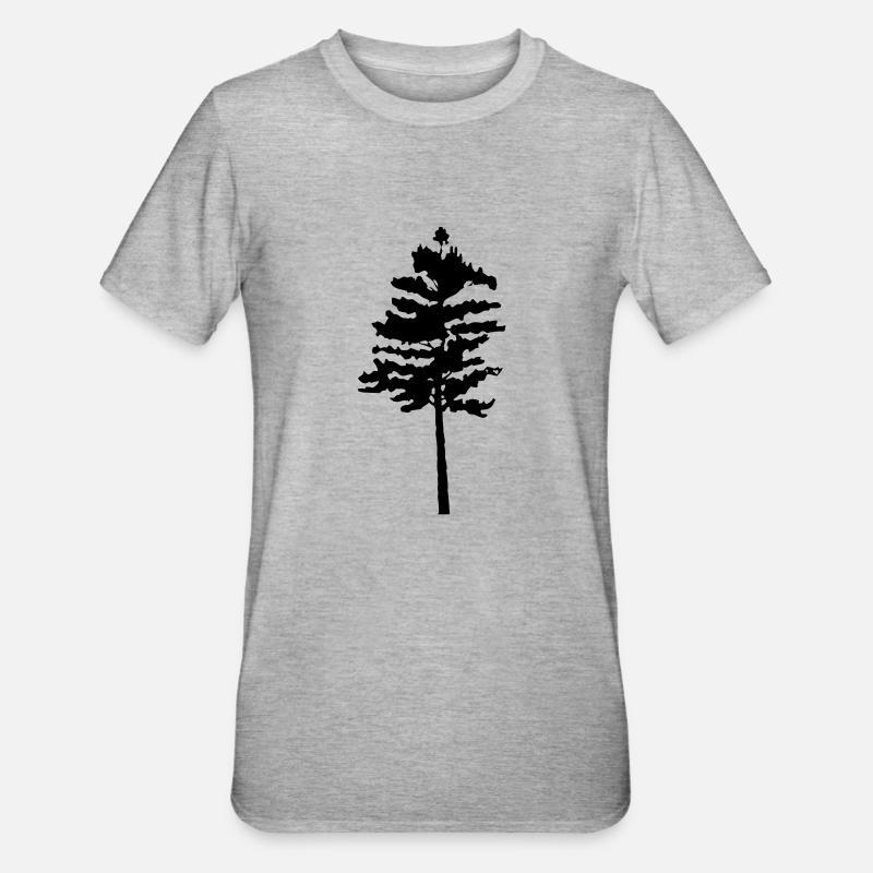 A tree - T-shirt polycoton Unisexe - gris chiné