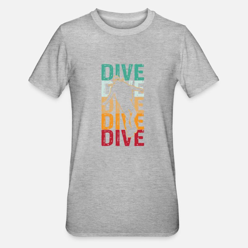 Plongée Plongée Plongée Plongée - T-shirt polycoton Unisexe - gris chiné