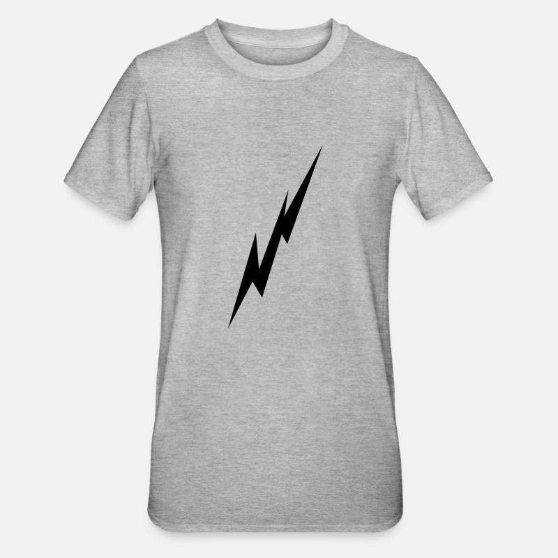 Lightning - Unisex Polycotton T-Shirt - heather grey