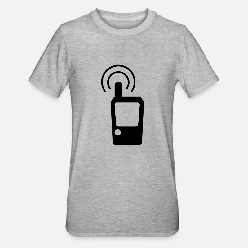 Geocaching GPS Tracker - T-shirt polycoton Unisexe - gris chiné