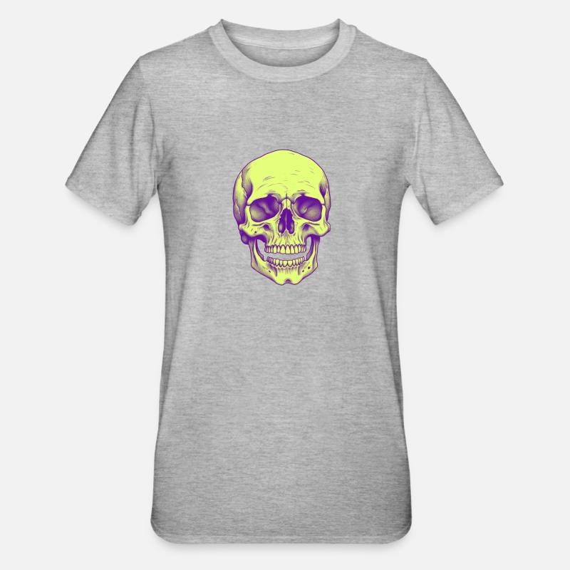 💀 Sublimé Neon Technocrate - T-shirt polycoton Unisexe - gris chiné