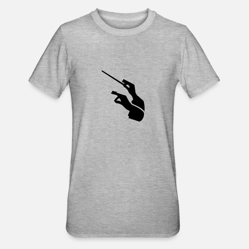 Dirigent - Unisex Polycotton T-Shirt - Grau meliert