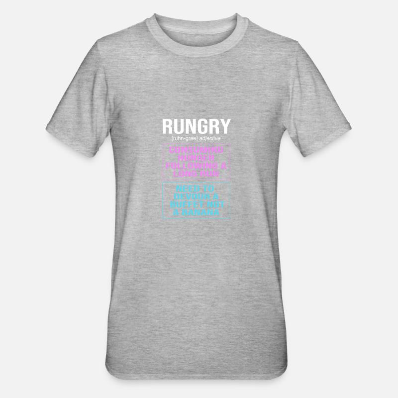 Marathon Marathon Runner - Unisex Polycotton T-Shirt - heather grey