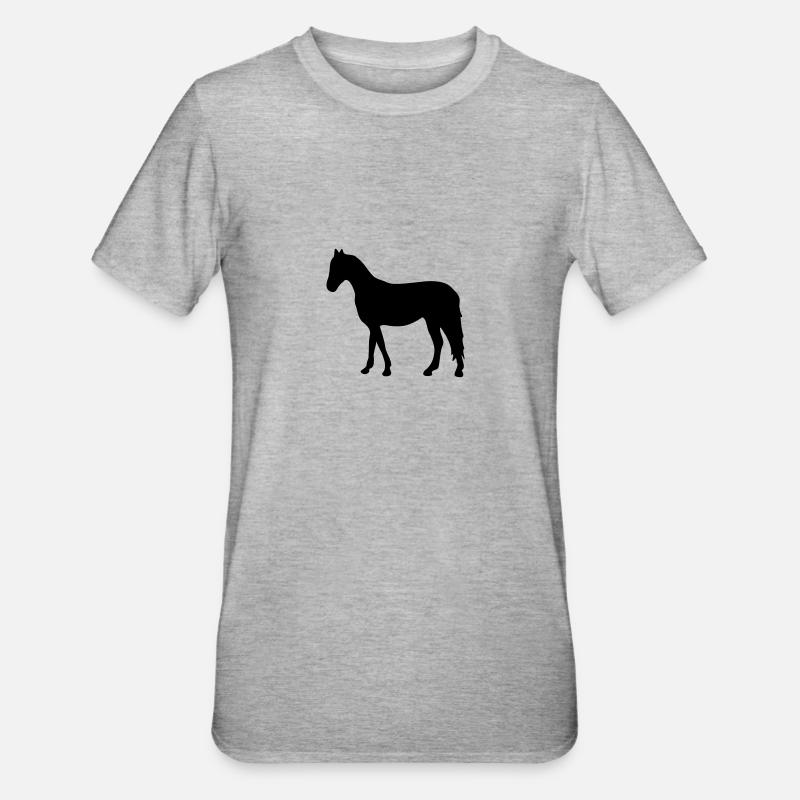Stehendes Pferd - Unisex Polycotton T-Shirt - heather grey