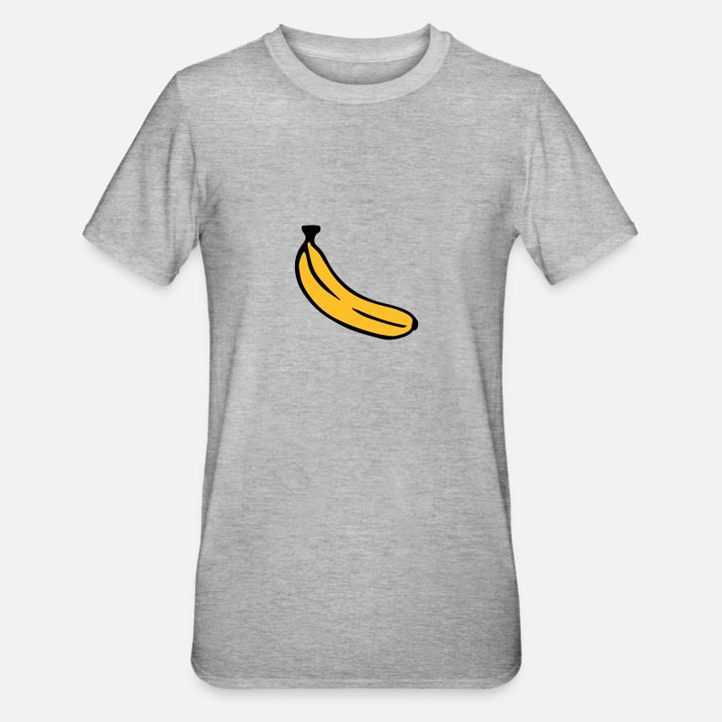 Banane - Unisex Polycotton T-Shirt - Grau meliert