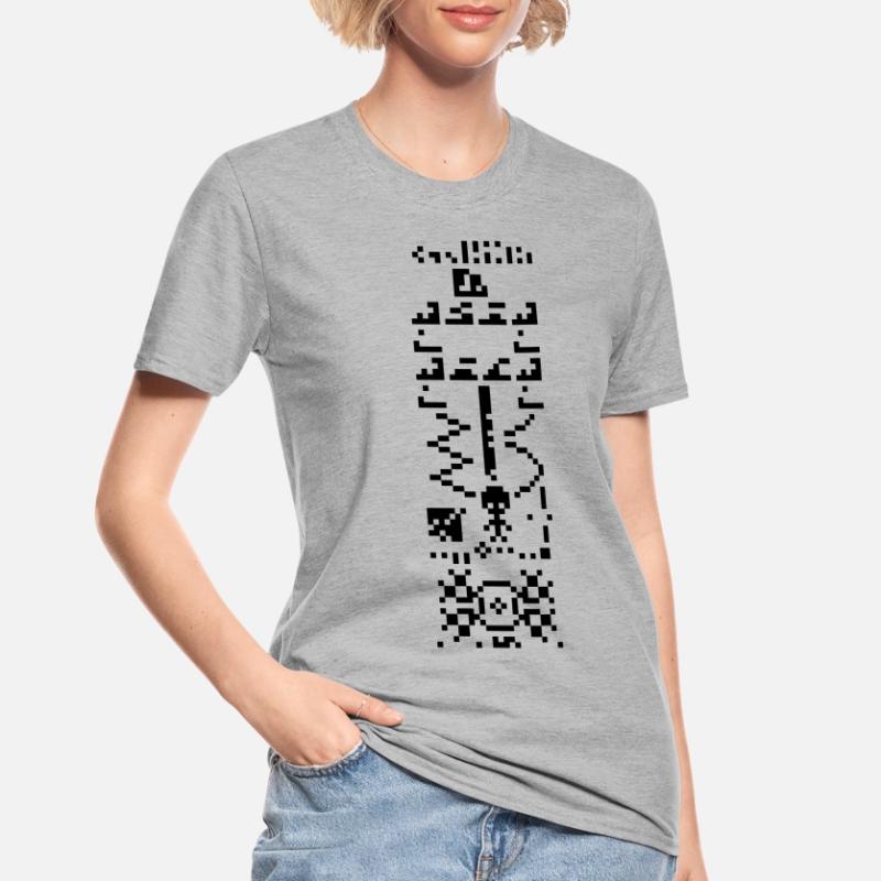 Arecibo Binary Message Answer Reply Unisex Polycotton T-Shirt