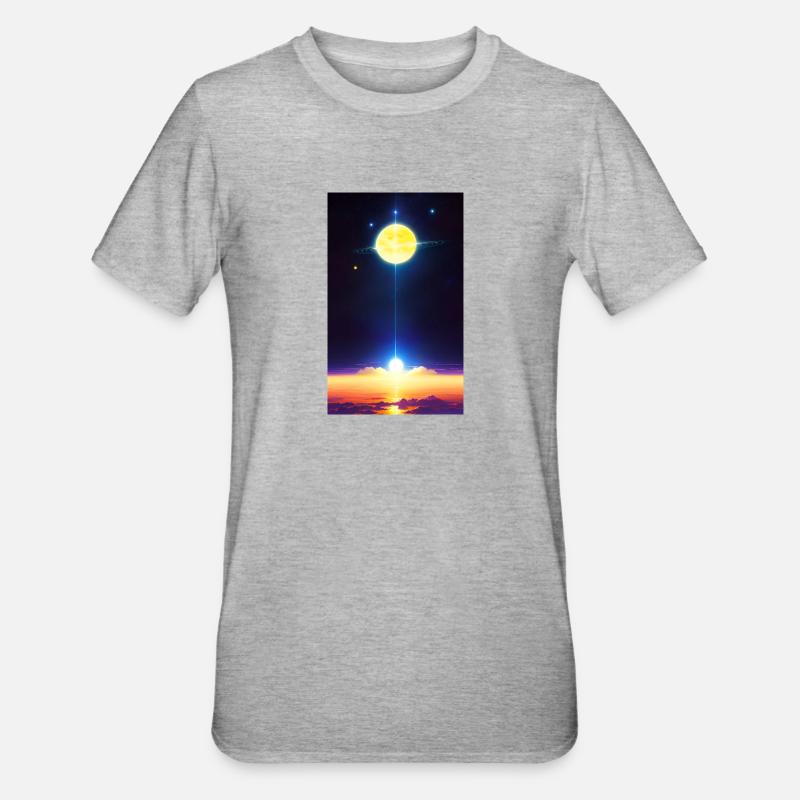 Solar System | Planets | Space | Star - Unisex Polycotton T-Shirt - heather grey
