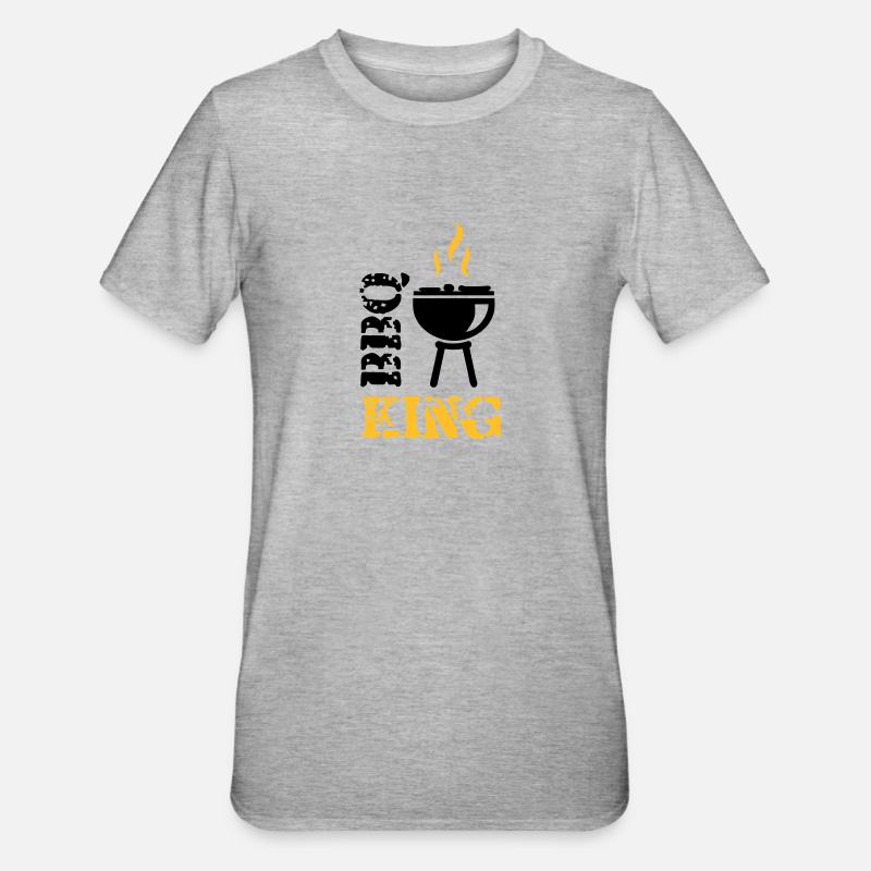 BBQ King - T-shirt polycoton Unisexe - gris chiné