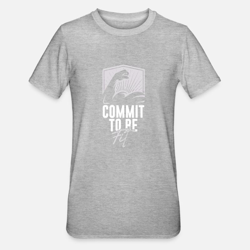 commit to be fit - Unisex Polycotton T-Shirt - heather grey
