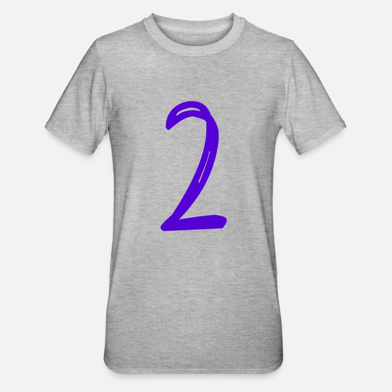 2 ANS. 2e ANNIVERSAIRE. ANNIVERSAIRE 2 ANS. 2 - T-shirt polycoton Unisexe - gris chiné