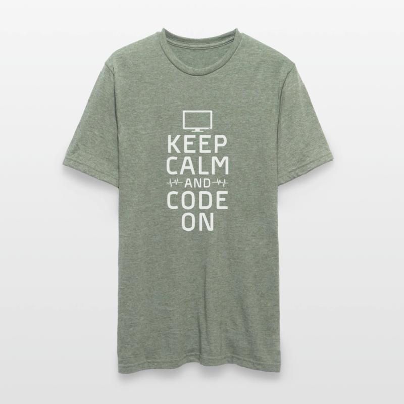 garder son calme et coder sur Design pour un codage T-shirt polycoton Unisexe
