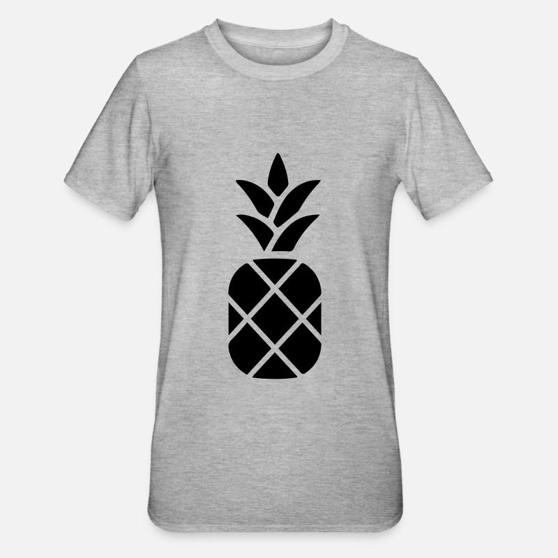 fruit de l’ananas - T-shirt polycoton Unisexe - gris chiné