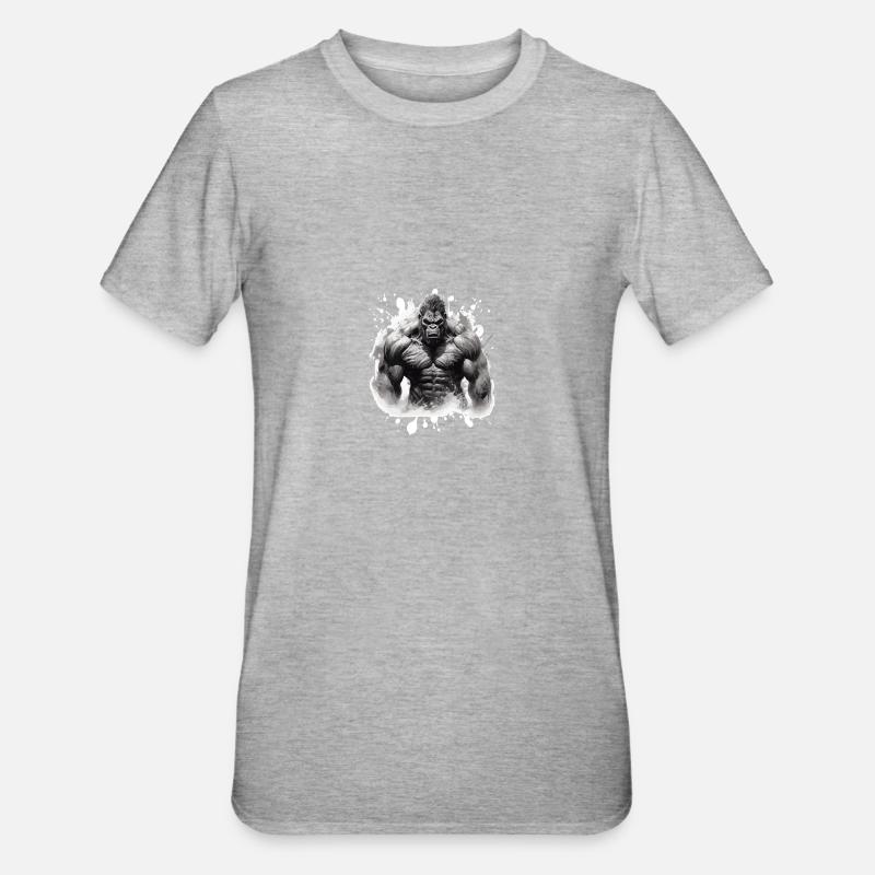 Musculation Gorilla - T-shirt polycoton Unisexe - gris chiné