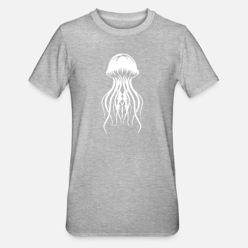 Cadeau méduse - T-shirt polycoton Unisexe - gris chiné