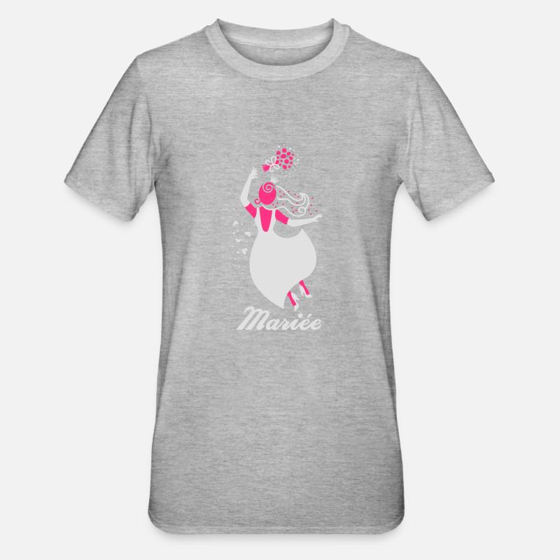 future mariée - evjf - équipe de la mariée - 2C - T-shirt polycoton Unisexe - gris chiné