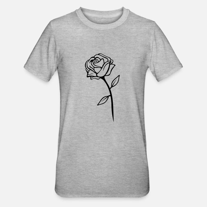 Conception de rose - T-shirt polycoton Unisexe - gris chiné