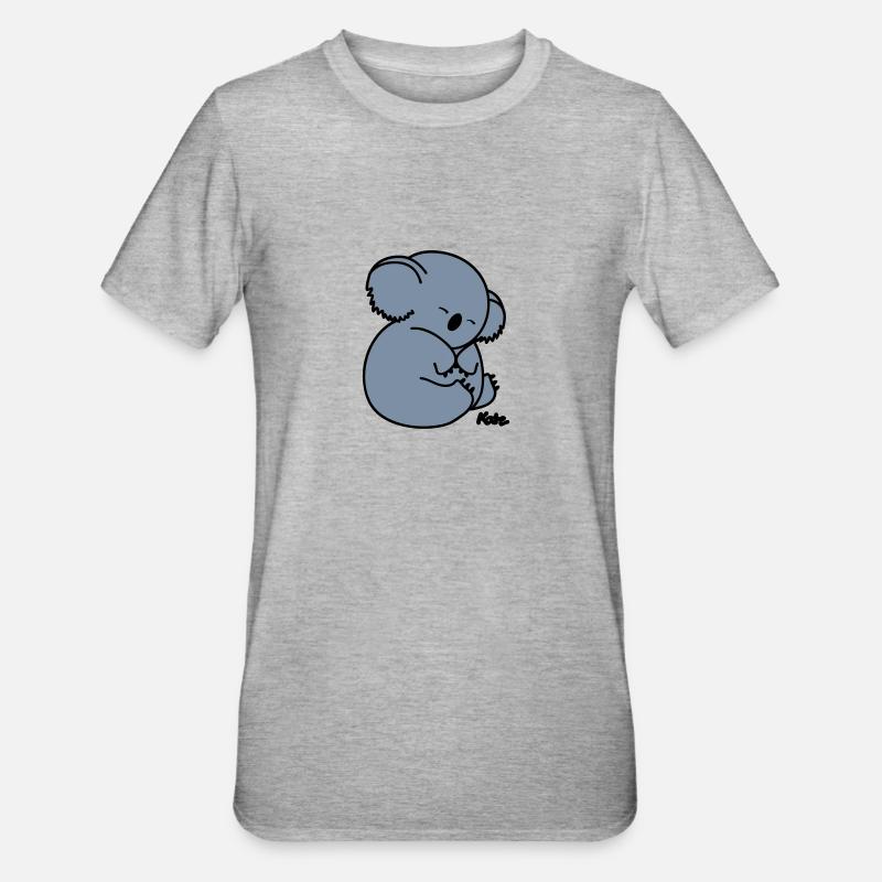 Koala (2c) - Unisex Polycotton T-Shirt - heather grey