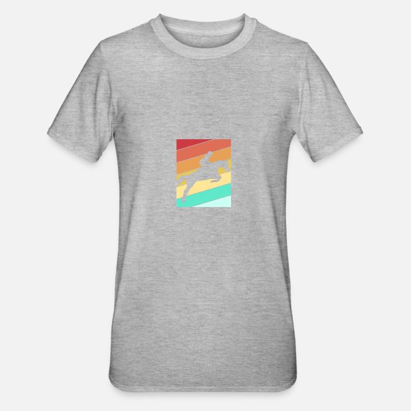 Saut d’obstacles Saut d’obstacles - T-shirt polycoton Unisexe - gris chiné
