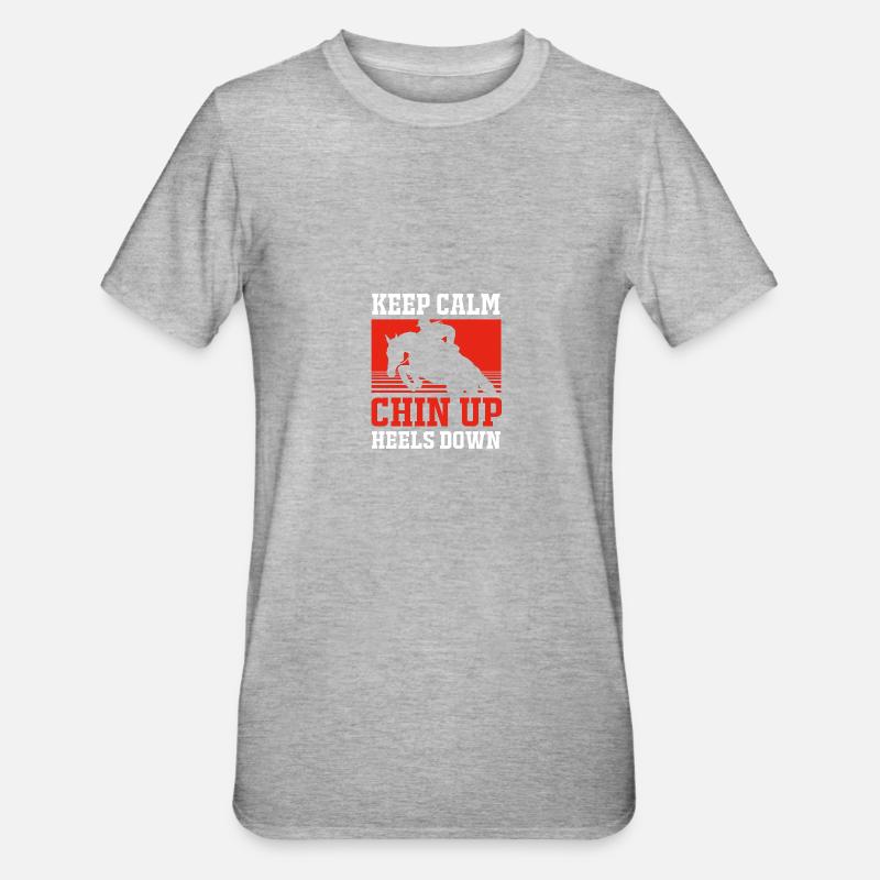 Springreiten Springpferd - Unisex Polycotton T-Shirt - Grau meliert