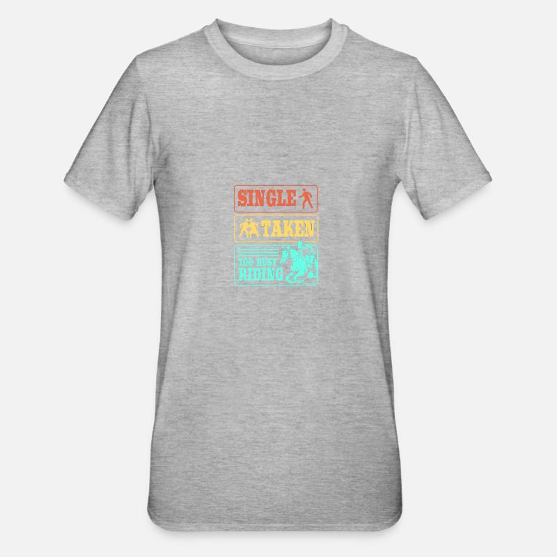 Springreiten Springpferd - Unisex Polycotton T-Shirt - Grau meliert