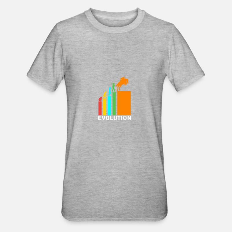 Springreiten Springpferd - Unisex Polycotton T-Shirt - Grau meliert