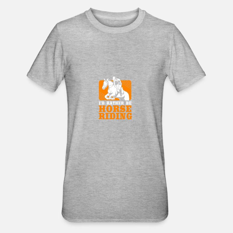 Springreiten Springpferd - Unisex Polycotton T-Shirt - Grau meliert