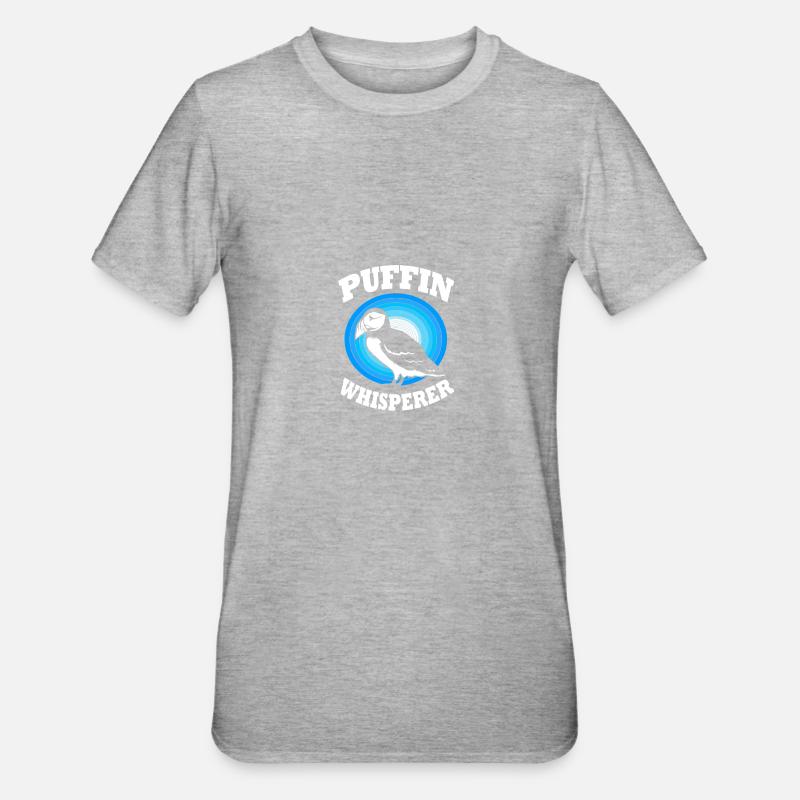 Macareux Papageientaucher - T-shirt polycoton Unisexe - gris chiné