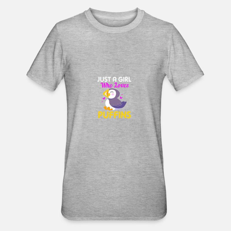 Macareux Papageientaucher - T-shirt polycoton Unisexe - gris chiné