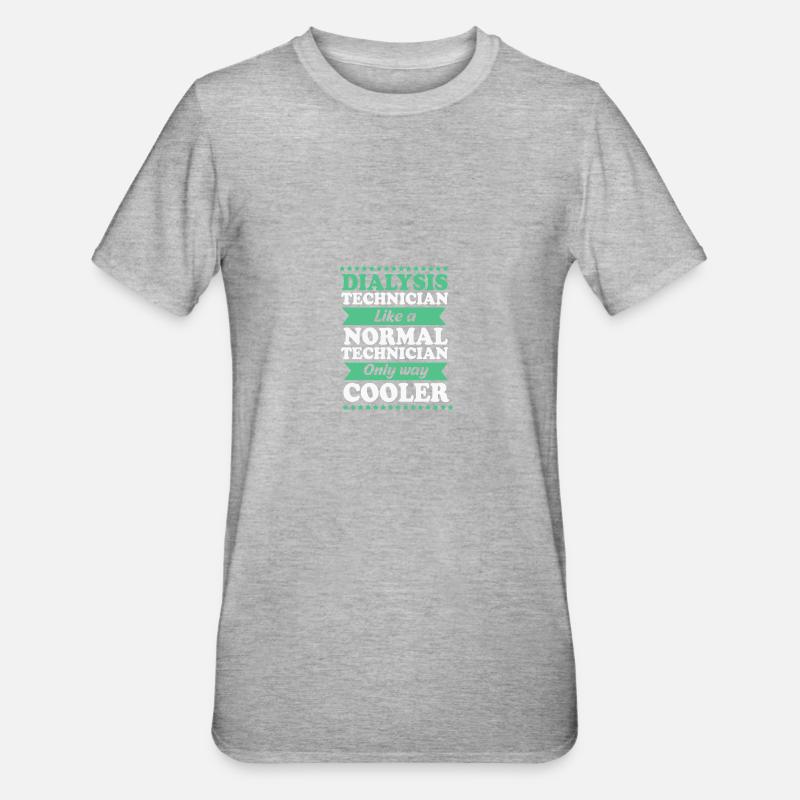 Dialyse-Techniker - Unisex Polycotton T-Shirt - Grau meliert