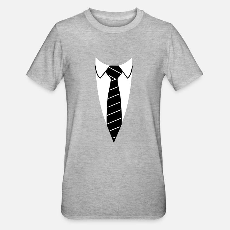 cravate - T-shirt polycoton Unisexe - gris chiné