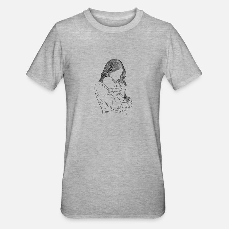 Mère Bébé - T-shirt polycoton Unisexe - gris chiné