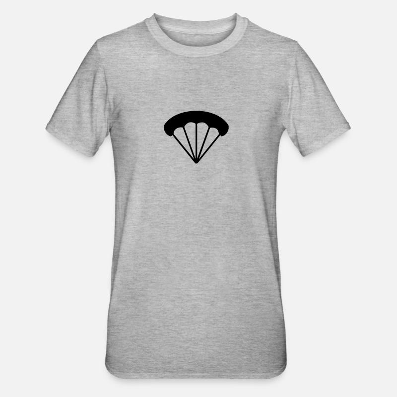 Fallschirm - Unisex Polycotton T-Shirt - Grau meliert