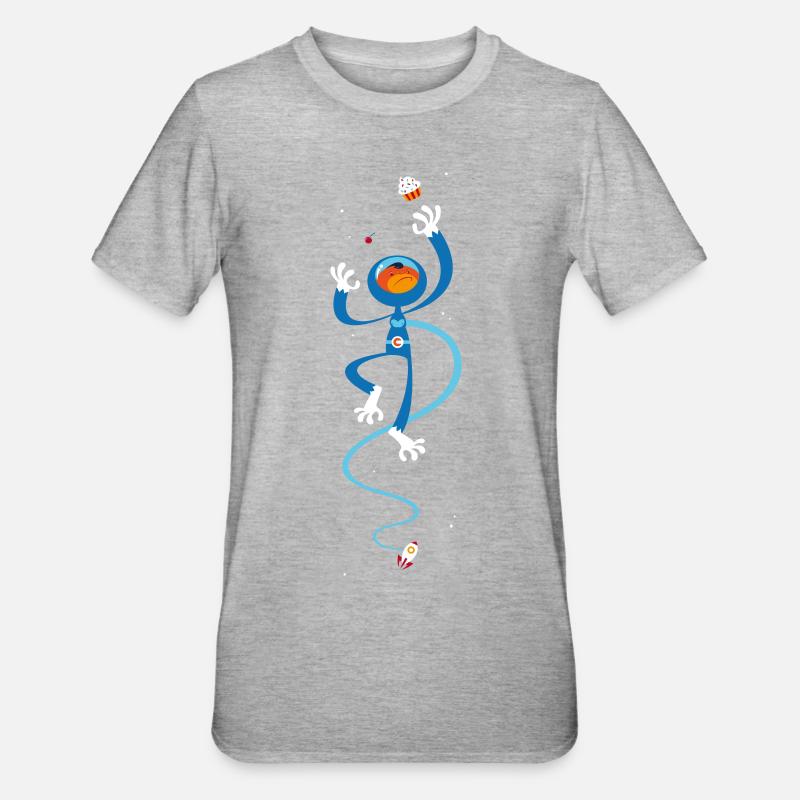 space monkey - Unisex Polycotton T-Shirt - heather grey