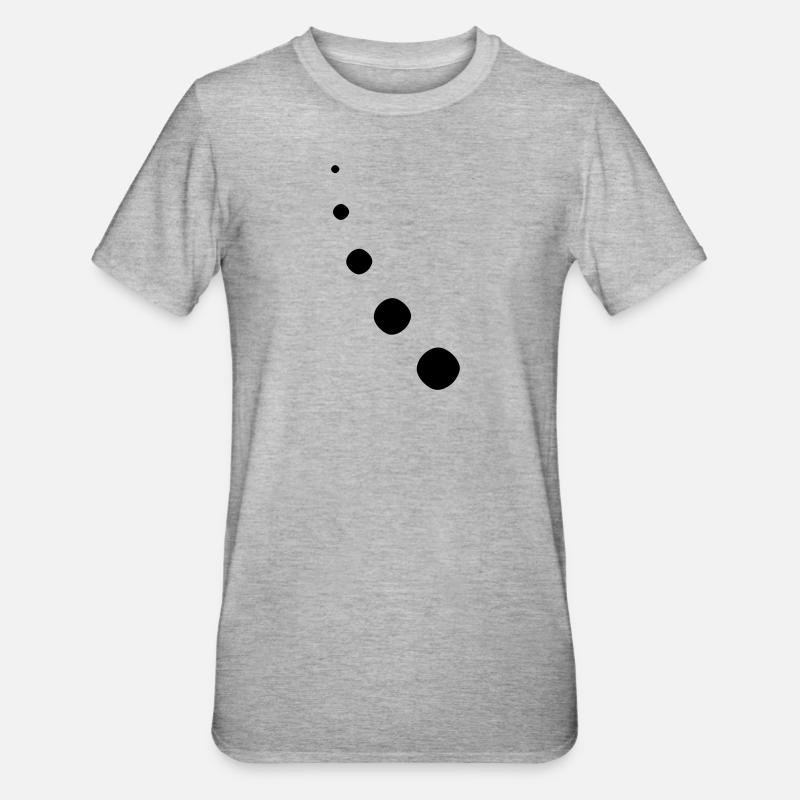 Punkte Dekor Bogen - Unisex Polycotton T-Shirt - Grau meliert