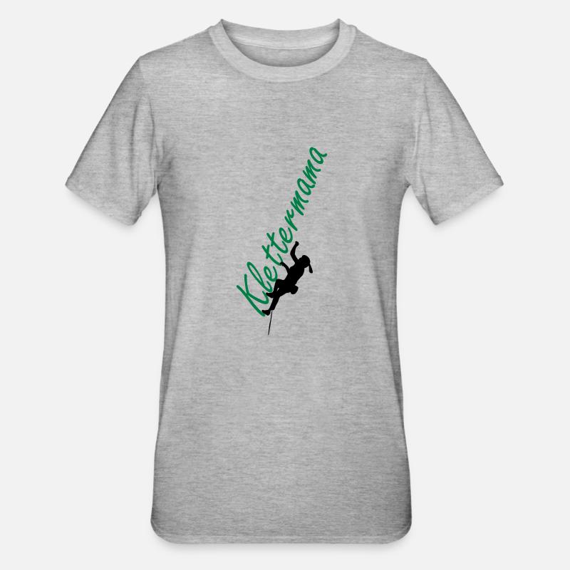 Klettermama - Unisex Polycotton T-Shirt - Grau meliert