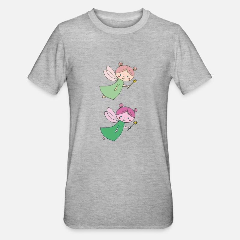 fee doppelt 2 - Unisex Polycotton T-Shirt - Grau meliert