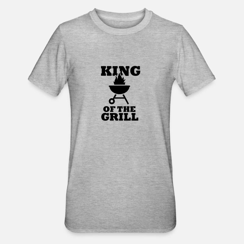 Grillen - Unisex Polycotton T-Shirt - Grau meliert
