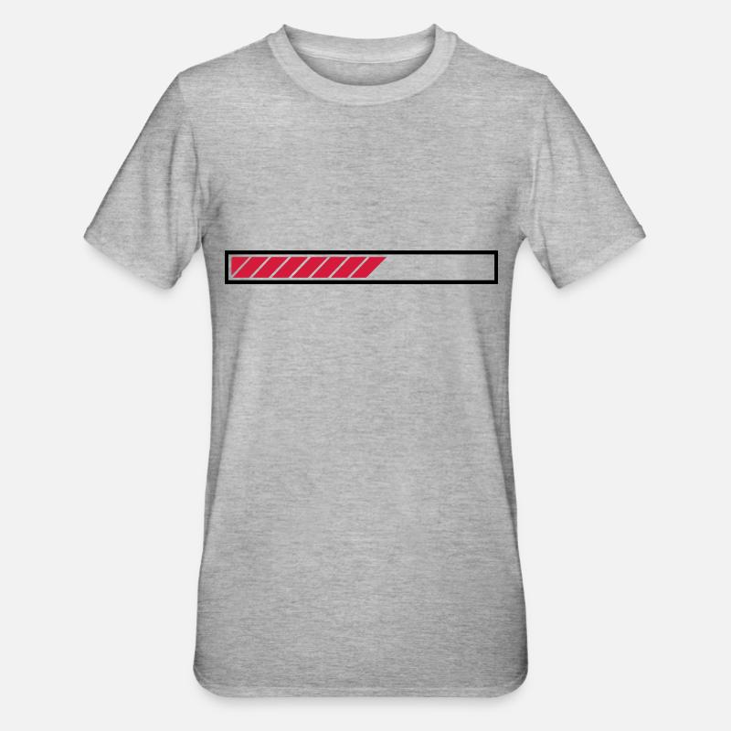 Loading loading bar bar - Unisex Polycotton T-Shirt - heather grey