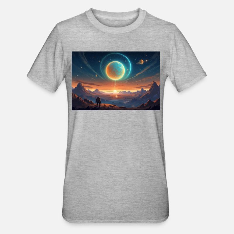 Helldivers Planet X - Unisex Polycotton T-Shirt - Grau meliert