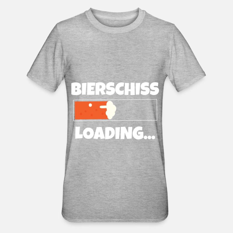 Bierschiss loading - Unisex Polycotton T-Shirt - Grau meliert