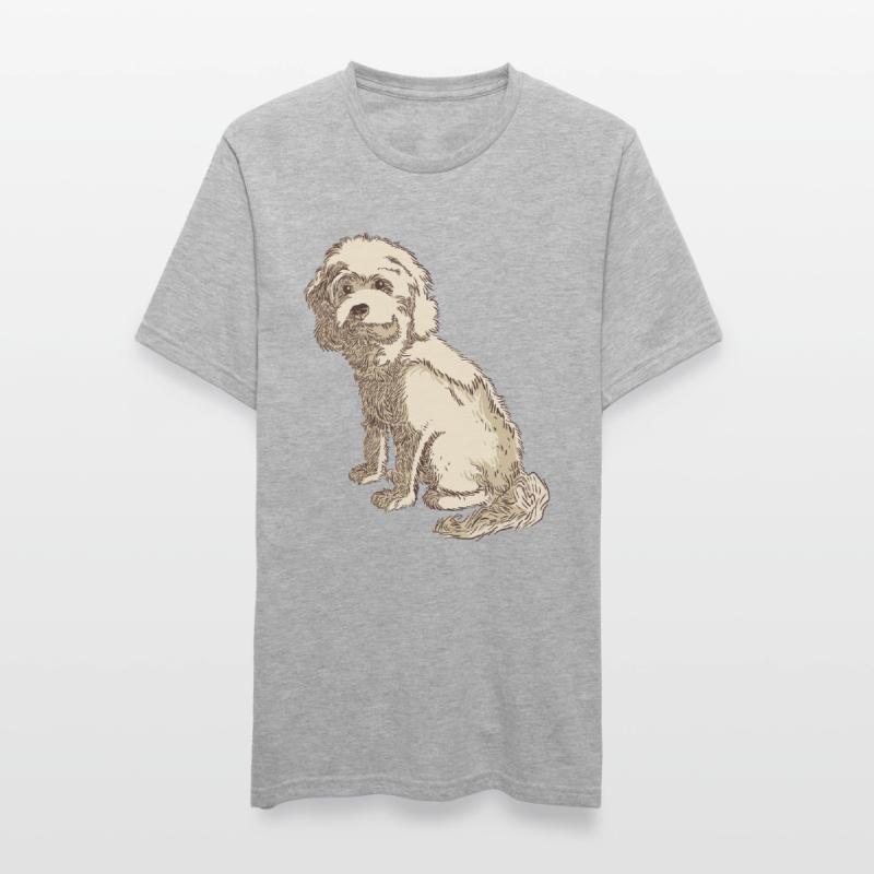 Dessin de chien cockapoo d'un cockapoo T-shirt polycoton Unisexe
