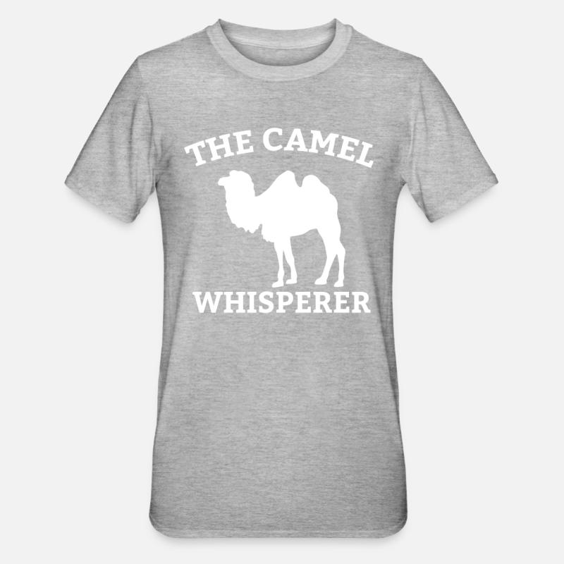 Camel Whisperer Camel Trample Gift - T-shirt polycoton Unisexe - gris chiné