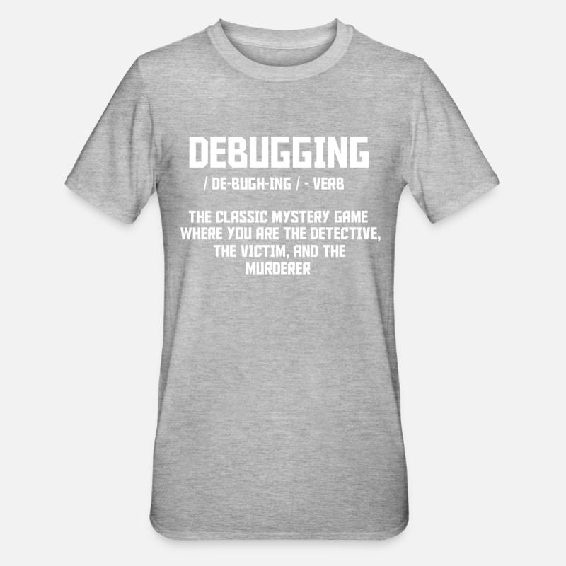 Debugging - Unisex Polycotton T-Shirt - heather grey