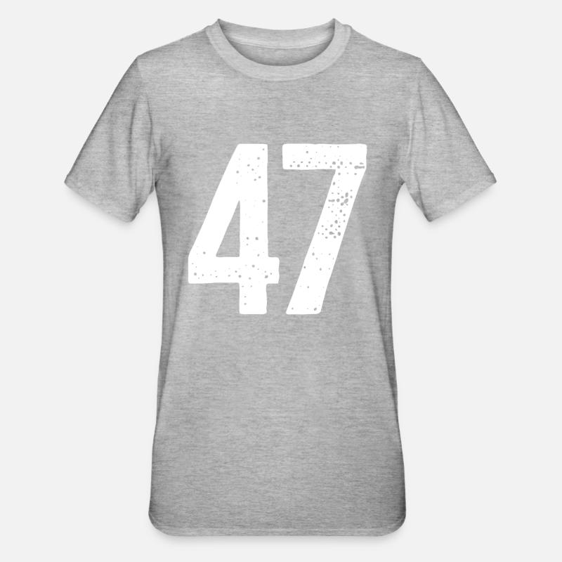 47 Numéros Blanc - T-shirt polycoton Unisexe - undefined