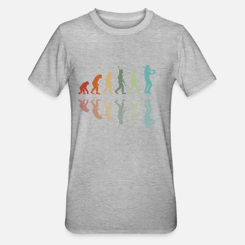 Tromboniste évolution - T-shirt polycoton Unisexe - gris chiné