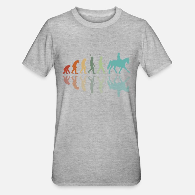 Evolution Riding - Unisex Polycotton T-Shirt - heather grey